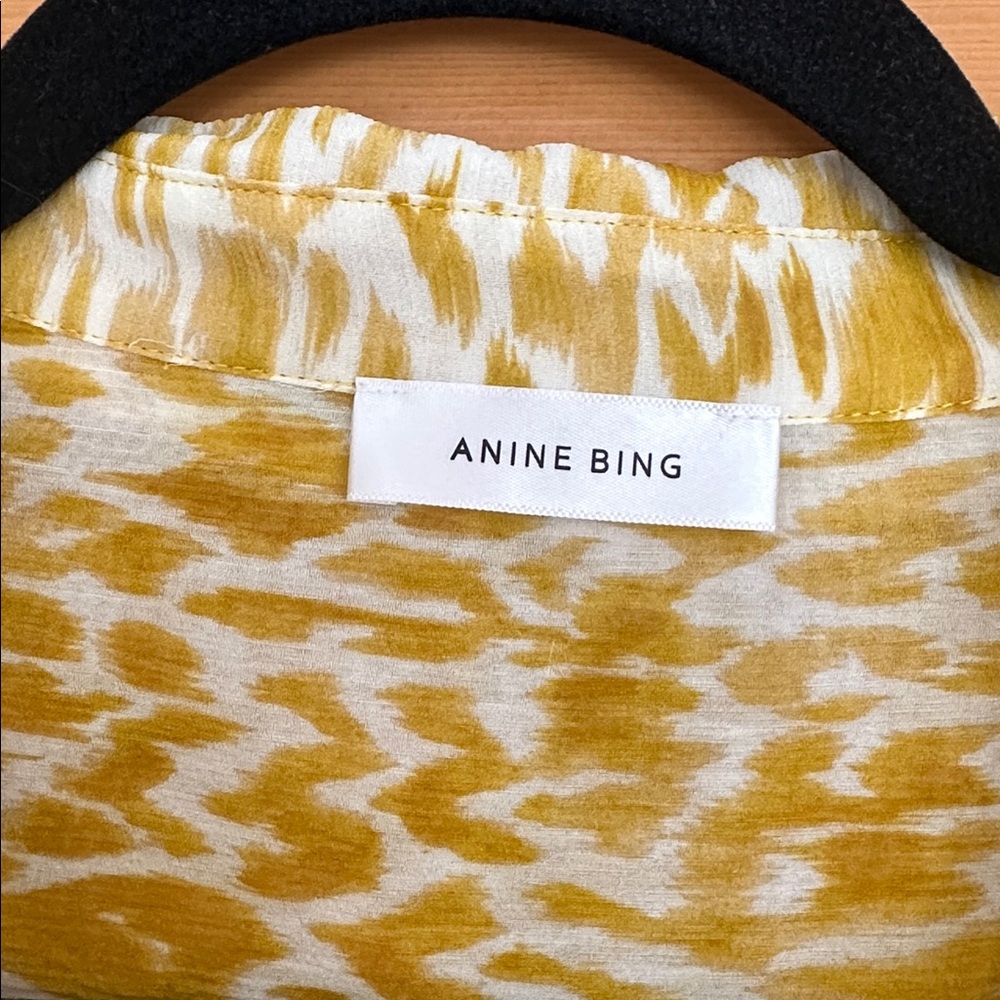 Anine‎ Bing Caleb Shirt in Marigold Leo - Picture 7 of 9